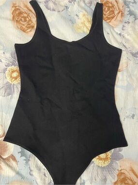Woman’s Black One-Piece Bodysuit - Classic Tank Style